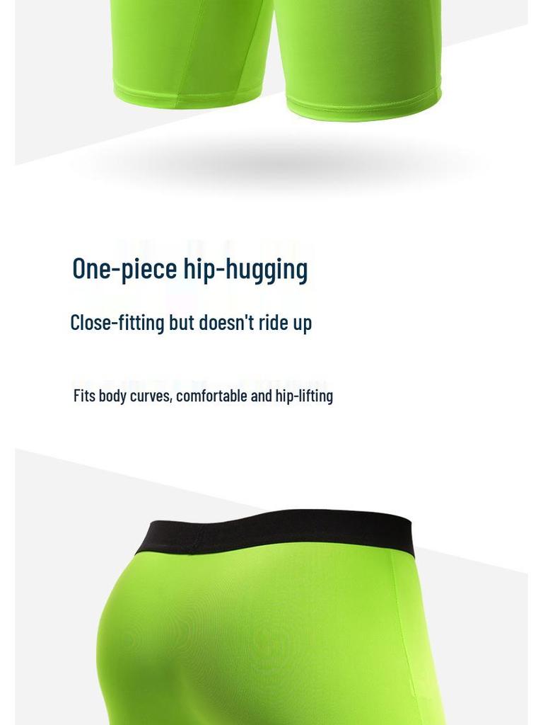 Herren Schnelltrocknende Eis-Seide Boxer Briefs: Leicht, Atmungsaktiv, Scheuerfest, Verlängerter Schritt