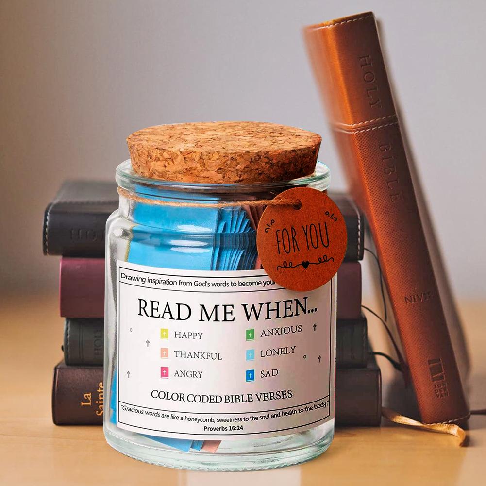 Bibelverse in einem Glas, Glas mit Bibelversen, Glas mit christlichen Schriften, Glas mit Bibelverskarten, Gebetsanfragekarten, Geschenk für die Liebsten