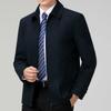 Men's Wool Jacket Middle-aged Men's Wool Jacket Dad's Lapel Casual Business Autumn and Winter Large Size Tops