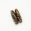 Taiwanese Black Gold Three-Eyed Dzi Agate Beads for DIY Wenwan Bracelets and Necklaces