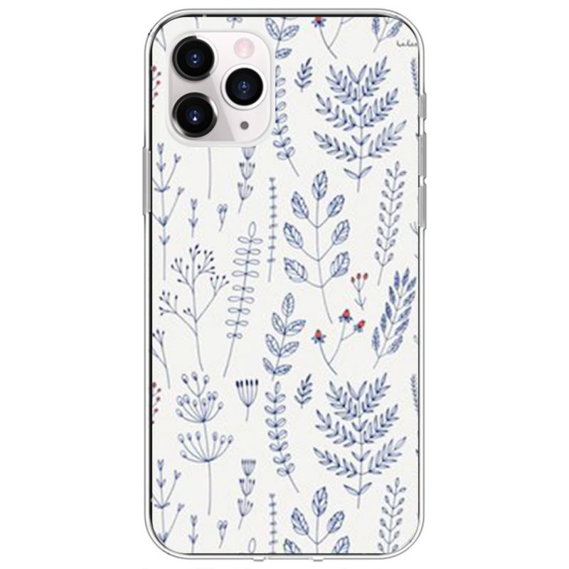 Watercolor Plants with Flowers Phone Case For iPhone 12 11Pro XS MAX XR 7 8 6 Plus 5 5S SE 12 Mini SE2