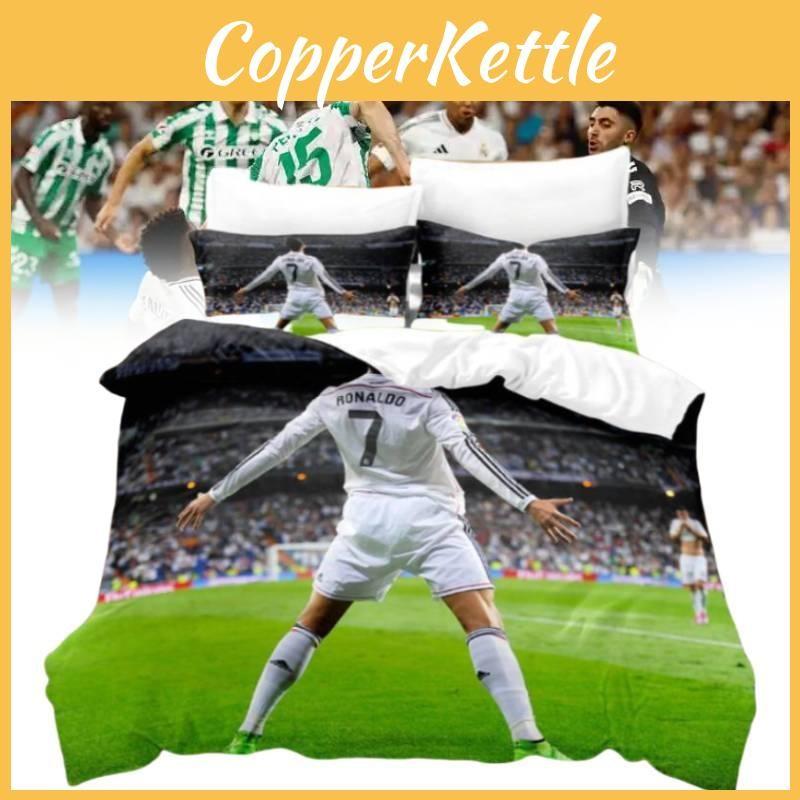 Printing Football Digital Bed Set Single Double King Duvet Pillowcase Cover
