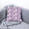 Chic Houndstooth Pattern Style Cushion Cover Premium Comfort Reversible Pillow Cove In One Design For Any Room & Car Interior