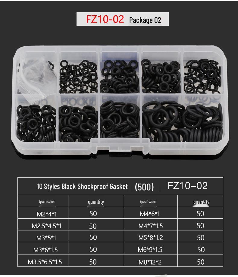 Rubber Anti-Vibration Seal & Enlarged Insulating Gasket Kit with Nylon O-ring and Stainless Steel Washers (M2/M3/M4)