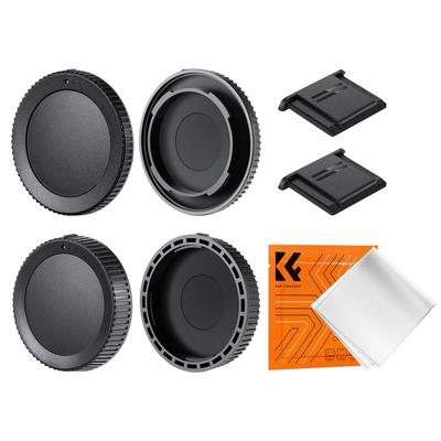 K&F Concept Body Cap Lens Rear Cap Set for Nikon Z Mount Compatible with NIKON Lens Storage Body Mount Protection Cap Camera Parts Compatible Camera A