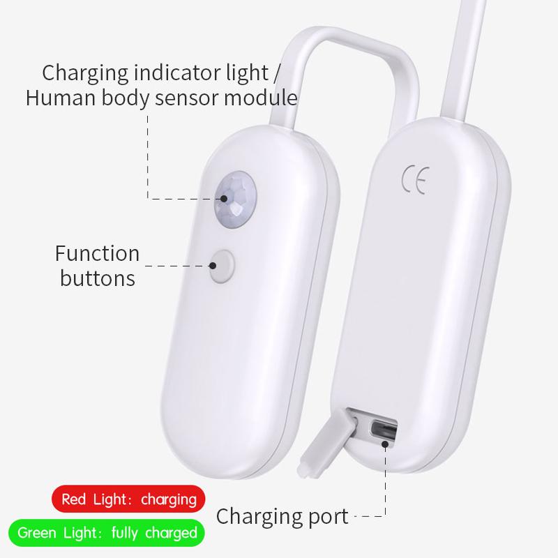 Smart Motion Sensor Toilet Light, USB Rechargeable LED RGB Night Light for Bathroom