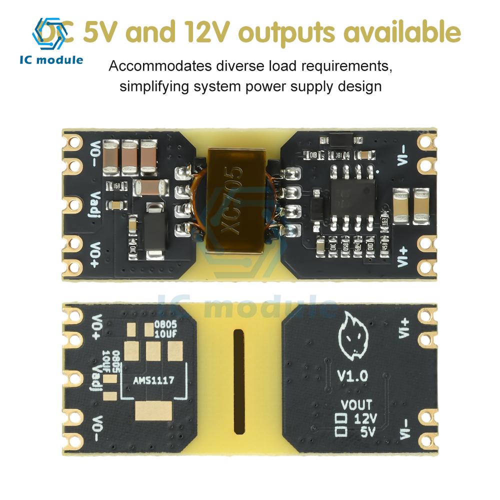 Wide Input Isolated DC-DC Converter XC7010 (15-70V To 5V/12V) - Power Supply Module with LDO Option