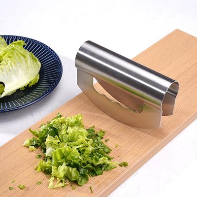 Stainless Steel Salad Cutter Double-Blade Mincing Knives For Resturant Hotel