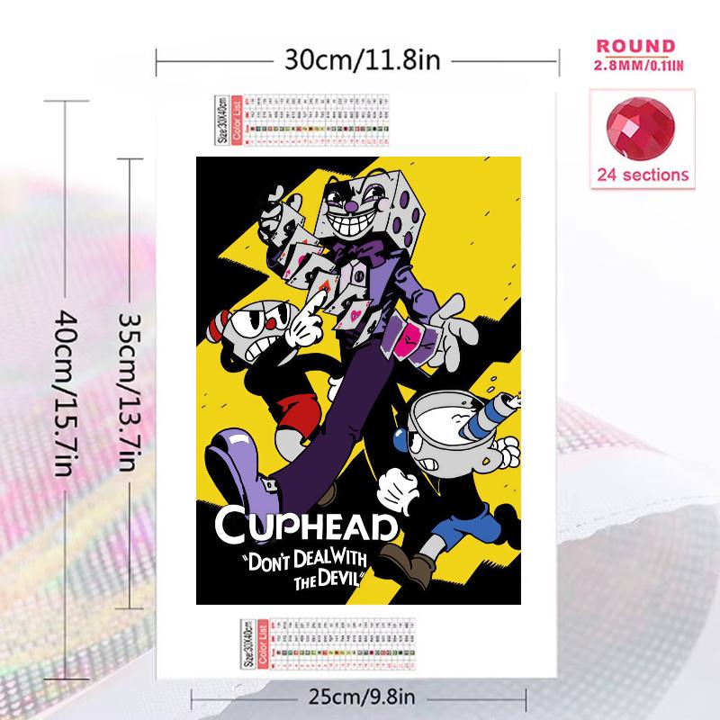 Cuphead Vintage Stars 100% Round Full Drill 5D DIY Diamond Painting Embroidery Cross Stitch Rhinestone Décor