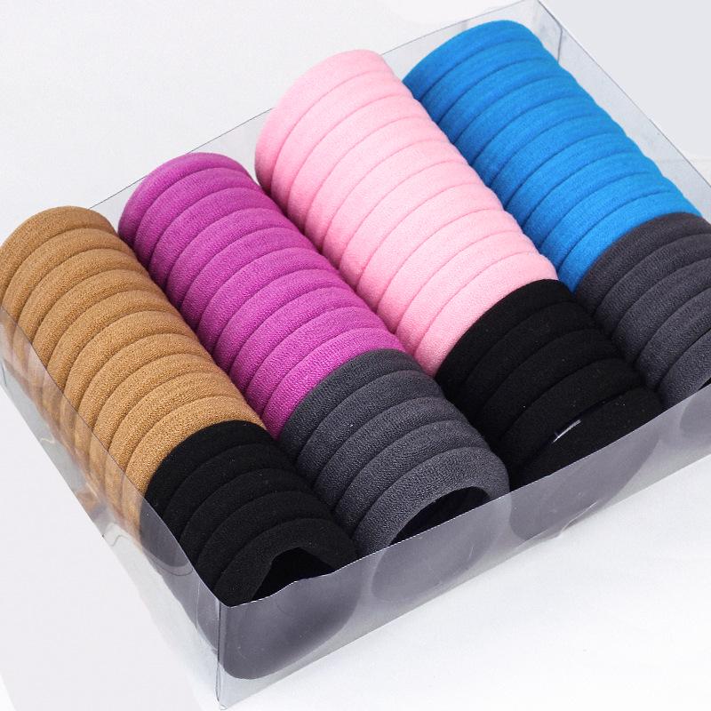 Women's Black Elastic Hair Tie - Korean Style Leather Headband