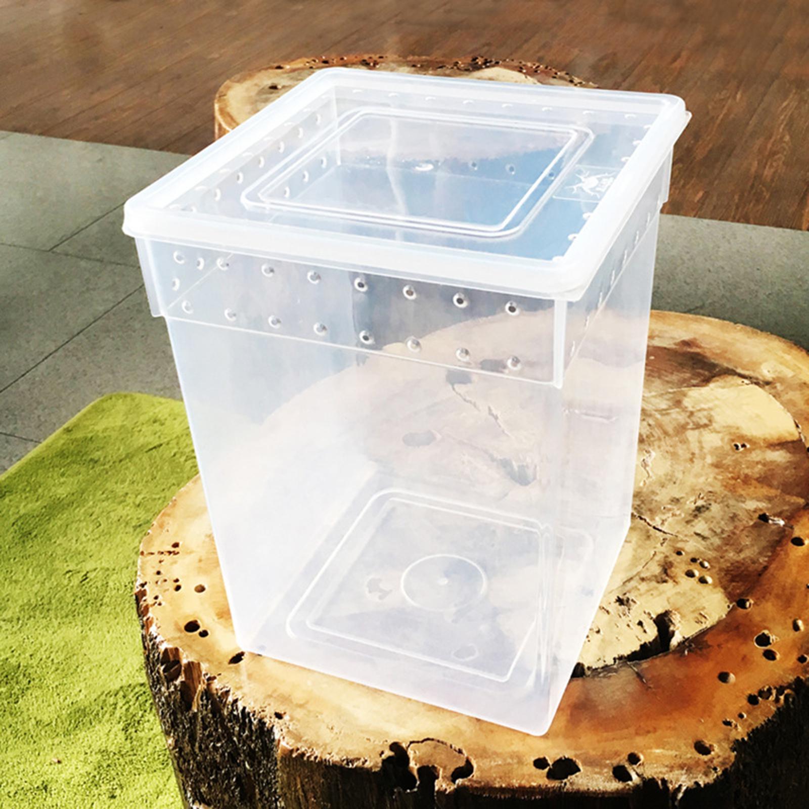 

Reptile Feeding Box, Tarantula Enclosure, Turtle Tank Aquarium Lizard Container, Transparent Animals Habitat Cage For Frog Gecko Tarantulas climbing pet box