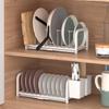 Single-Layer Kitchen Bowl & Dish Rack for Cabinet Storage and Drainage