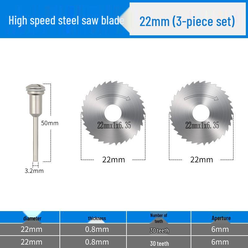 

High-Speed Steel Circular Saw Blade Set for Electric Grinders and Drills