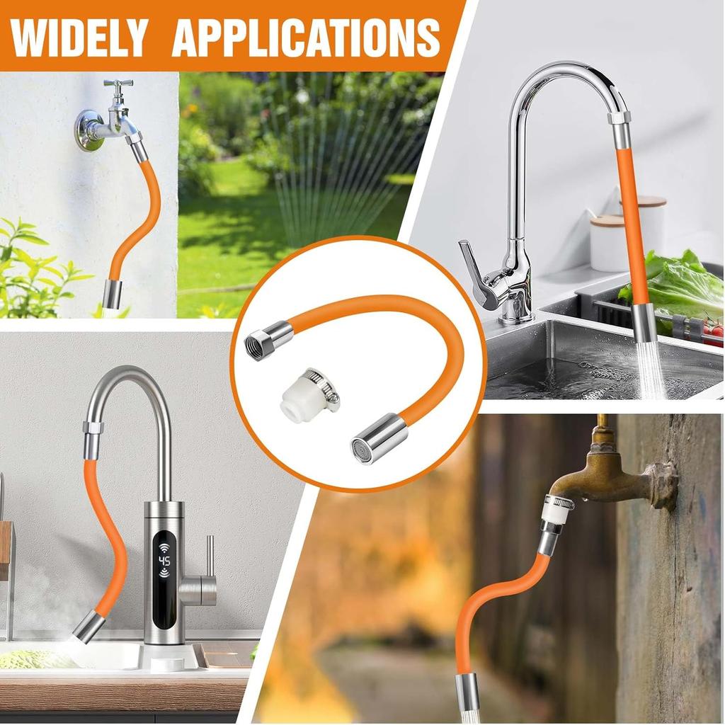 Faucet Extension Extender Bathroom Adjust Free Bending Splashproof Universal 360 Degree Extension Tube Adapter For Kitchen Sink