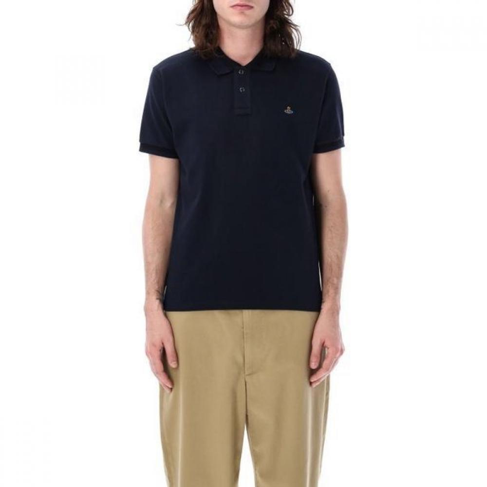 

24fw Vivienne Westwood Polo Футболка 2h01000i J0009 K410 Темно-синий M (95 around)