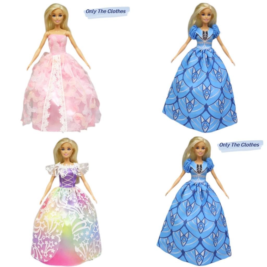 Fashionable Barbie Doll Costume Children's Pretend Play Clothing With Elegant Wedding Dress Available In Multiple Colors