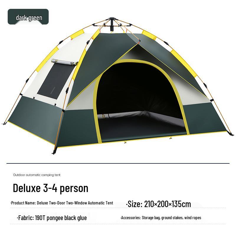 Outdoor Camping Tent: Quick-Open, Sun-Protected, Automatic Tent for 2-4 People