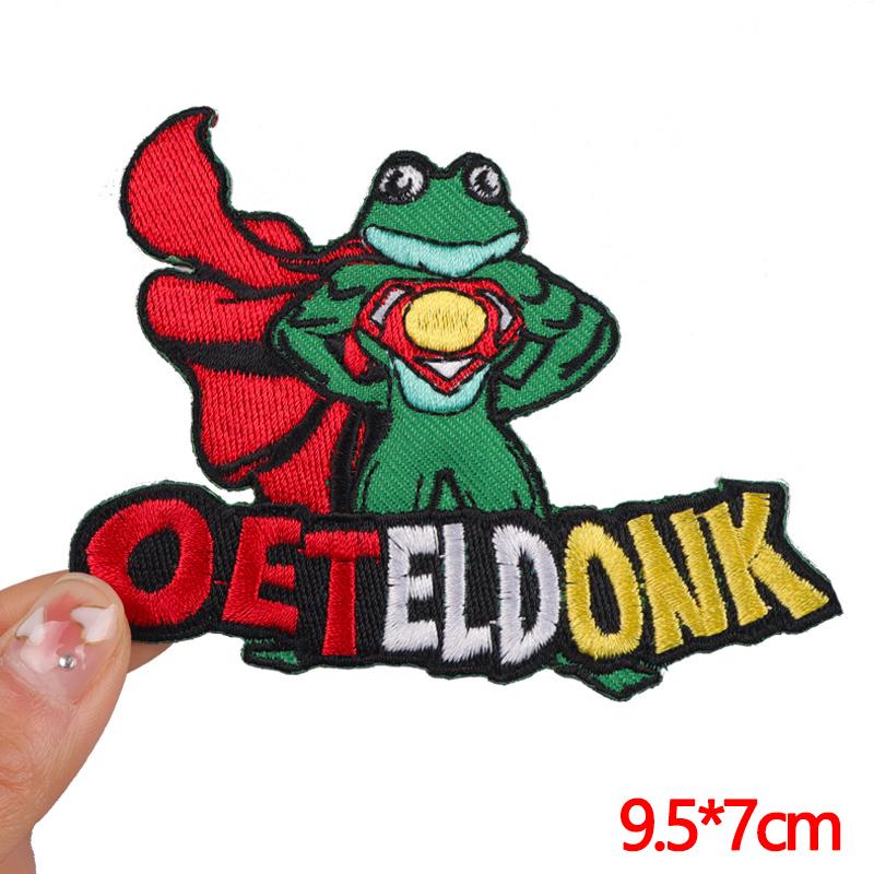 DIY-Aufnäher Niederlande Oeteldonk-Emblem Gestickte Aufnäher für Kleidung Niederländischer Karnevals-Aufnäher Aufbügel-Aufnäher für Kleidung