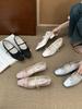 French flat Mary Jane single shoes women's shoes 2025 new spring and autumn Korean version silver evening shoes