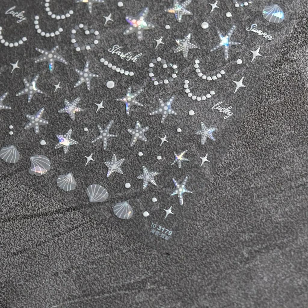 Magical Blow Bubbles Goldfish Bunny Rabbit Cat Kitten Shape Shiny Dreamy Bubbles 5D Nail Art Decorations Sticker Manicure Decal