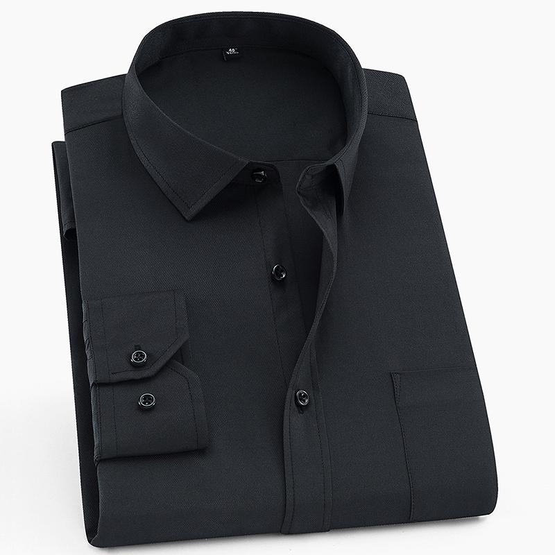 Erkek Klasik Standart Kesim Uzun Kollu Resmi İş Twill Gömlek