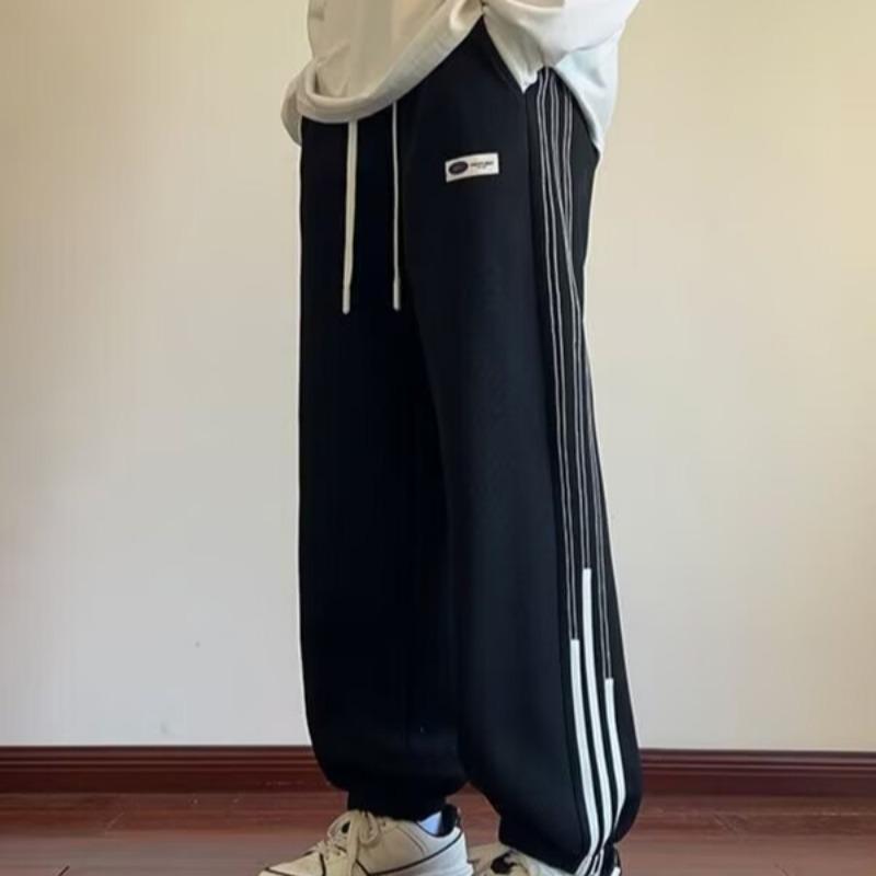 Spring and Autumn Men's New American Style Retro Leg Bangle Sports Casual Side Striped Sweatpants