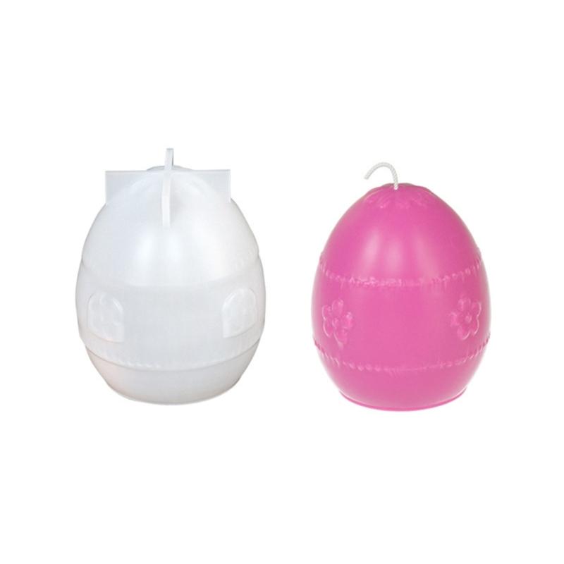 Flexible Silicone Easters Eggs Candle Mould with Easy Releases Designs for Crafting Sturdy Detailed Candle Home