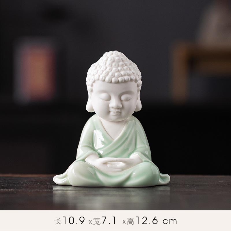 Zen Keramik Tathagata Buddha kleine Dekoration kreativer schöner Tee Buddha Teehaus Ornament Auto Haus Büro FENG SHUI Dekoration