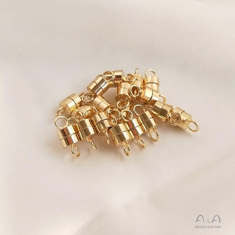 14K Gold-Filled Magnetic Clasp Connector for DIY Bracelet Jewelry