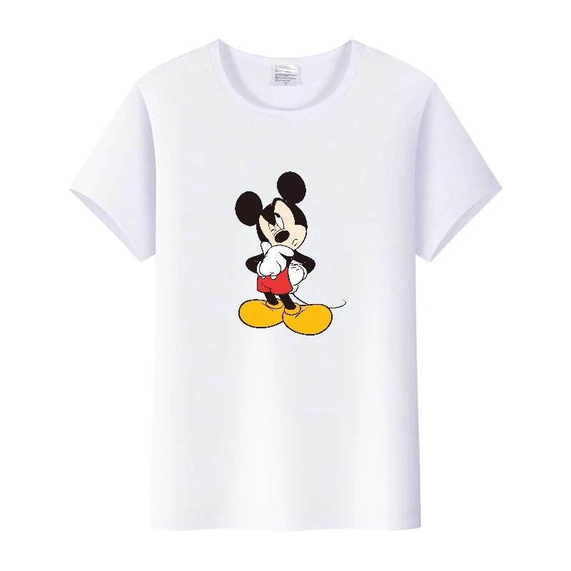 Funny Cartoon Tshirt Top Summer Blouses Short Sleeve T-shirt White Tee Mickey Mouse Graphic Clothes Gift Unisex