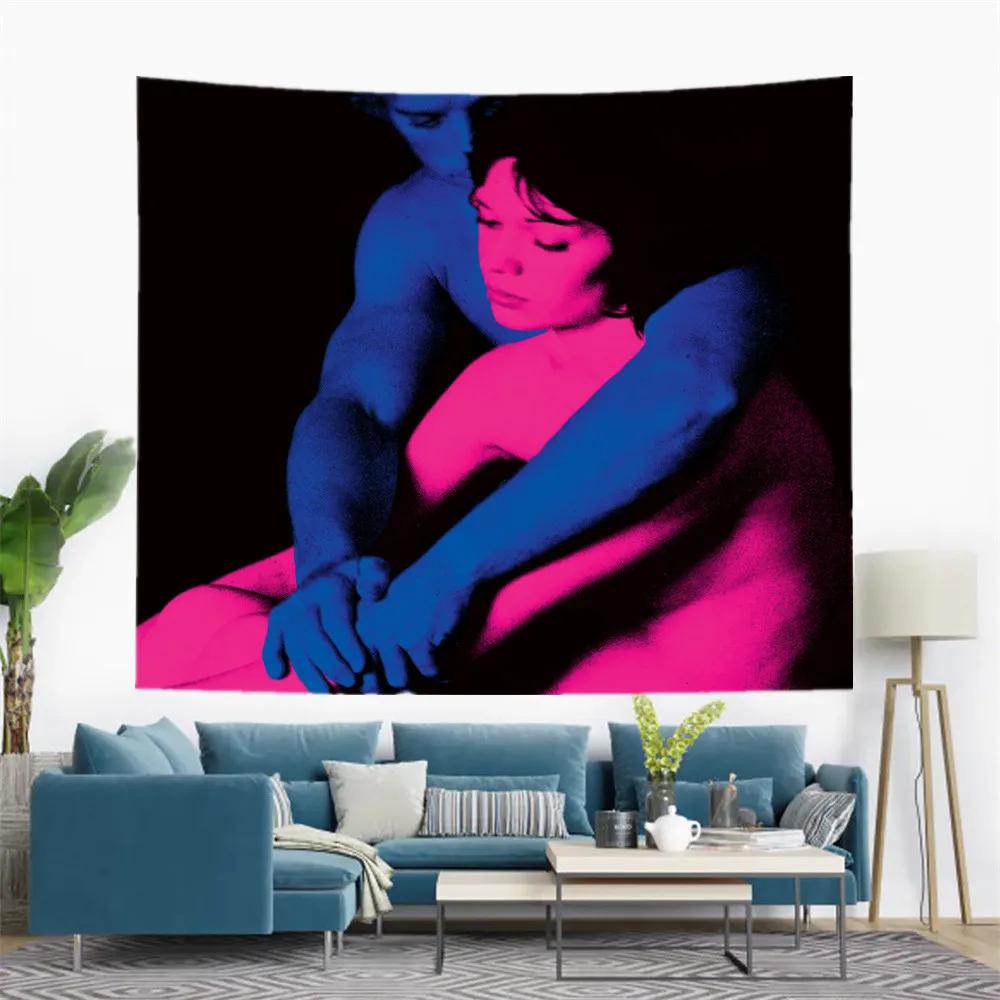 TV Girl Who Really Cares Poster Wall Decor Tapestry Hippie Couple Lover Meme Tapestry Aesthetic Bedroom Decoration Paintings