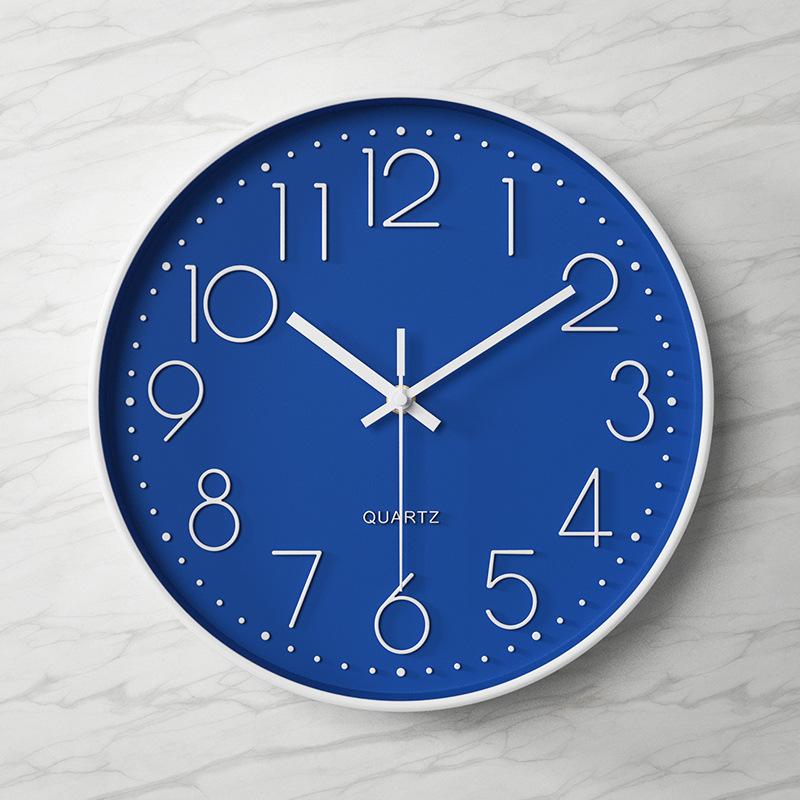 Clocks Living Room Silent Wall Clock Simple Fashion Clock Wall Hanging Home Three-dimensional Digital 40CM