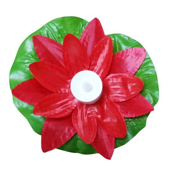 Electric Candle LED Light Garden Wishing Pool Pond Water Float Lotus Flower Lamp