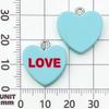 12-Color Resin Heart LOVE Letter Pendants for DIY Jewelry