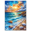 Cactus Sailboat Sunset 5D DIY Diamond Painting Kit Landscape Full Diamond Mosaic Cross Stitch Kit Room Decoration Gift