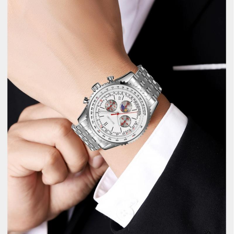 Skmei Chronograph Quartz Wristwatch Men Fashion Military Waterproof Men's Watches Outdoor Sports Luminous Watch