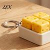 Anxiety Relief Sensory Toys 3D Printed Cheese Clicker Toy, Portable Cube Fidget PLA Toy Gadget for Adults and Kids