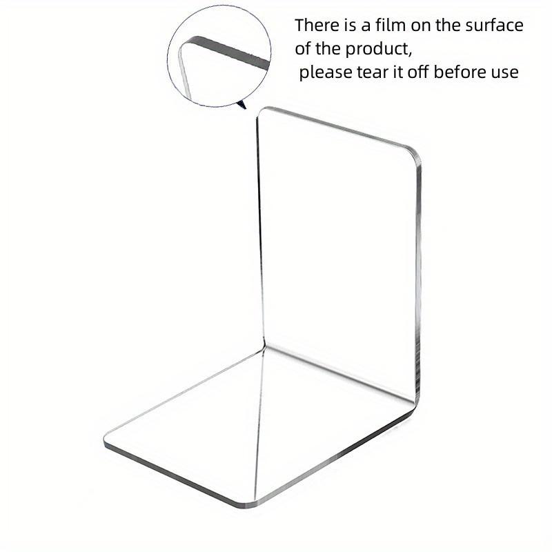 Transparent Acrylic Book Stand L-shaped Bookshelf Photo Album Picture Book Storage Desktop Decorative Storage Rack