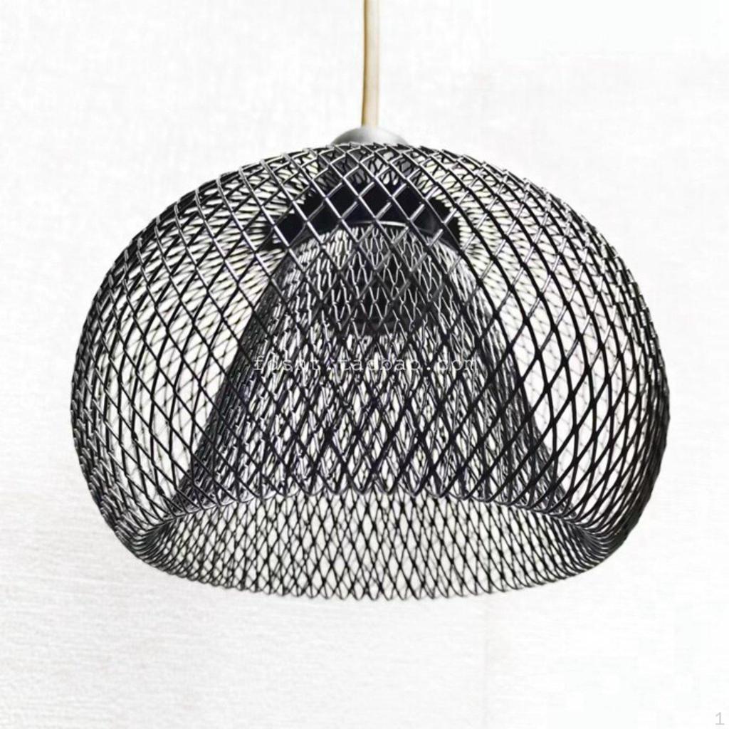 Double Layer Lamp Cage Retro Design Metal Mesh Lampshade Hollow Iron for Restaurant