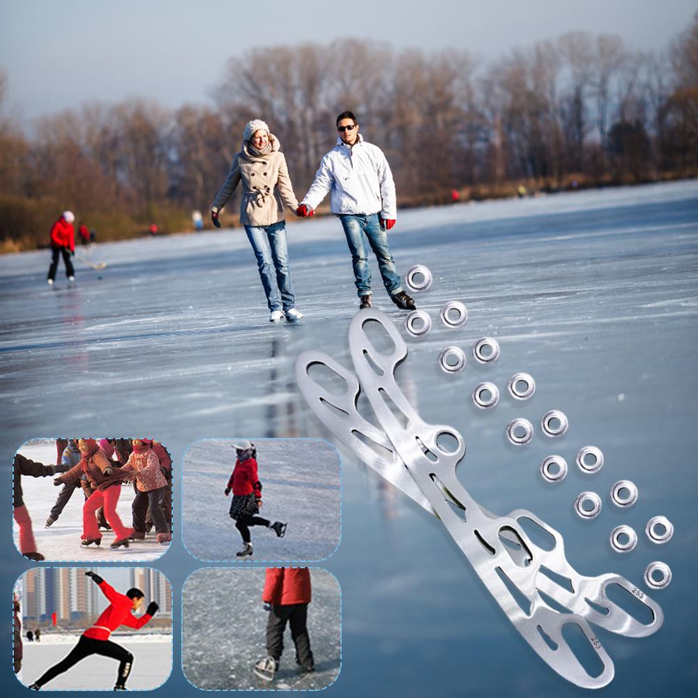 Lama per Pattini 253/290 MM 1 Coppia Lama per Pattinaggio su Ghiaccio Acciaio Inossidabile Lama per Pattini da Ghiaccio Inline per Scarpe da Pattinaggio per Donne Uomini