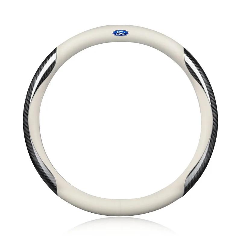 

Car Steering Wheel Cover Protection Cover Anti Slip Breathable For Ford Focus 2 3 MK2 MK3 MK4Kuga Fiesta Ecosport MONDEO Fusion