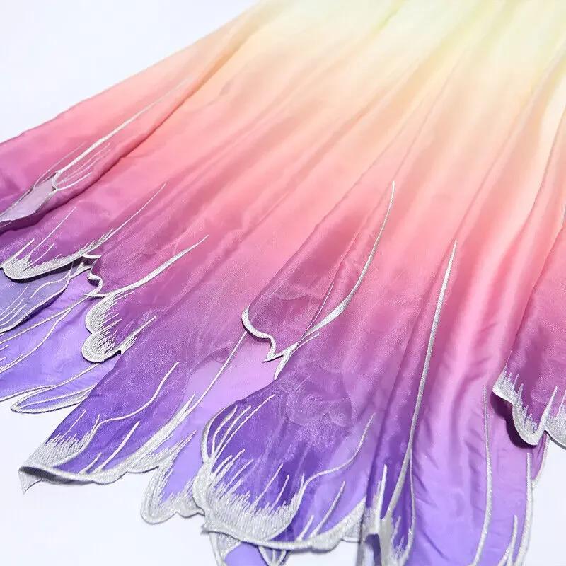 150x100cm Embroidery Lotus Leaf Soft Fabric DIY Hanfu Shirts Doll Cloth Chinese Style DIY Sewing Craft Organza Tulle Fabric New