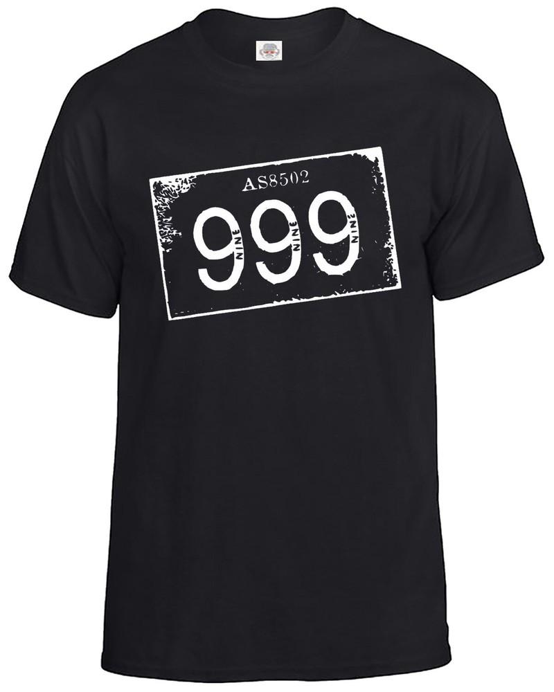 999 Nine Punk TShirt Skull Biker Glam Rock Band Punk Stiff Rock Sham Top Tee Unisex T-Shirt XXXXL