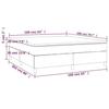 3144532 vidaXL Lit à sommier tapissier avec matelas Noir 160x200 cm Tissu