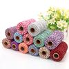 2mm 100 Meters/roll Double Color Cotton Bakers Twine String Cord Cotton Line for Gift Packing Craft