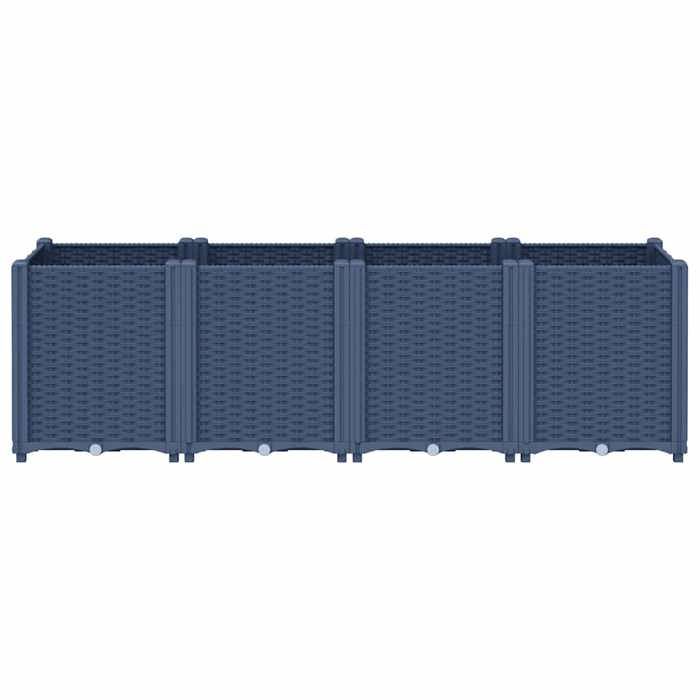 VidaXL Jardinière, Pot de Fleurs, Bac à Fleurs, Pot à Plantes, Boîte à Fleurs Jardin Terrasse Patio Extérieur, Bleu Gris 367856