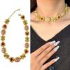 Zinc Zinc Alloy Heart Cameo Bracelet Court Style Retro Emboss Earrings Vintage Necklace  Wedding