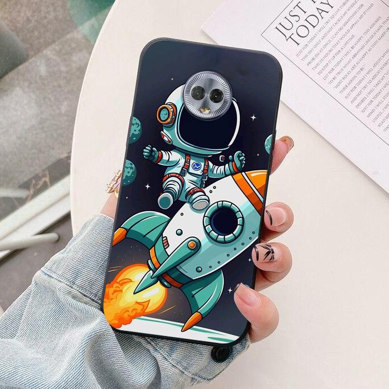 For Motorola Moto G7 Power Phone Case astronaut Silicone Back Cover For Moto G6 Plus Funda Coque For Moto G7 Power Shell