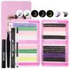Color Single Cluster D Song False Eyelash Set 10-16Mmdiy Segmented Grafting Thick Eyelashes