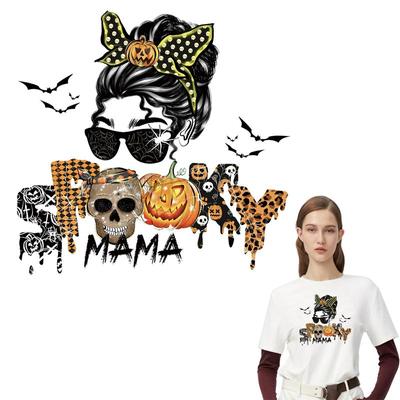 Thermal Sticker On Clothes Girl Spooky Patches A-Level Washable Diy Hoodies Tops Vinyl Thermal Press Iron-On Transfer Clothes